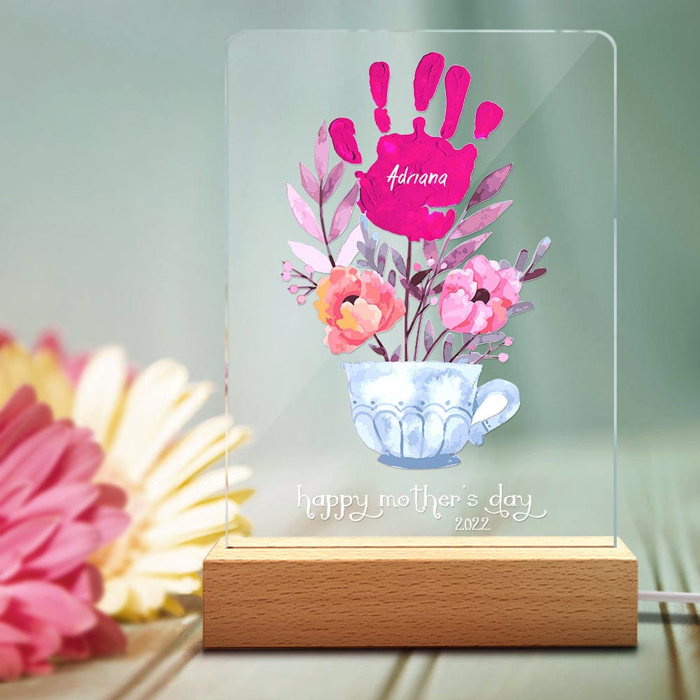 Name and Date Handprint Night Light