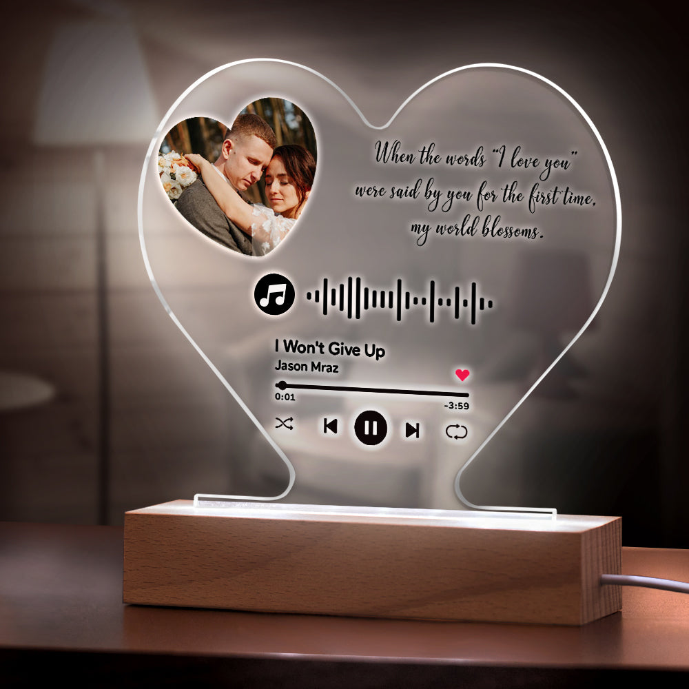 Heart Code Acrylic QR Lamp