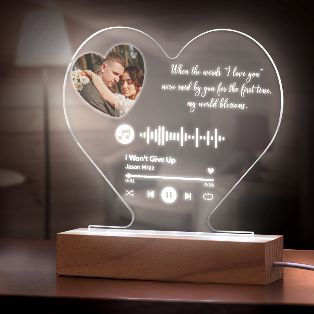 Heart Code Acrylic QR Lamp