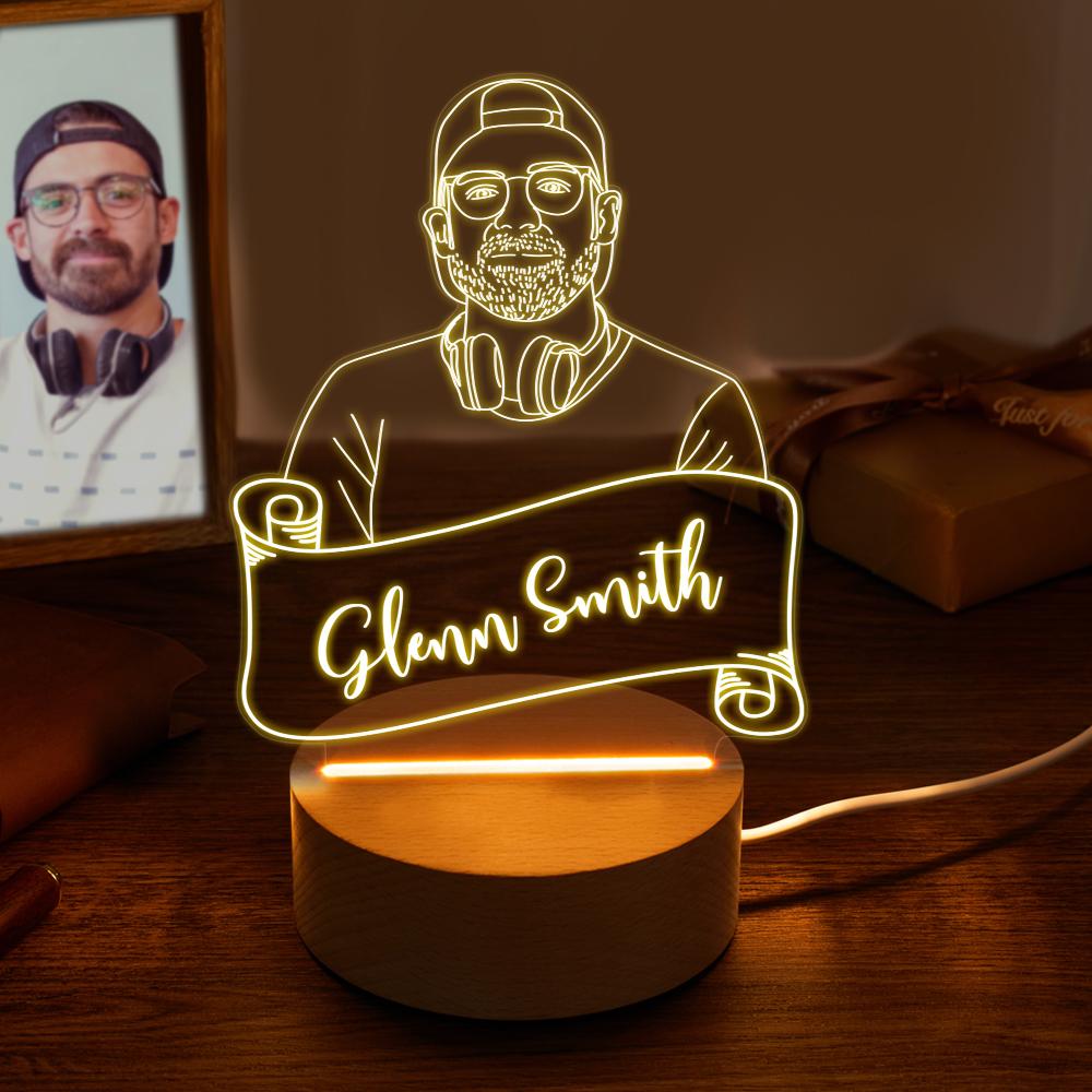 3D Portrait Photo LED Night Light