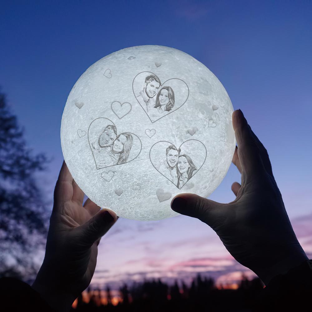3D Photo Moon Star and Moon Lamp