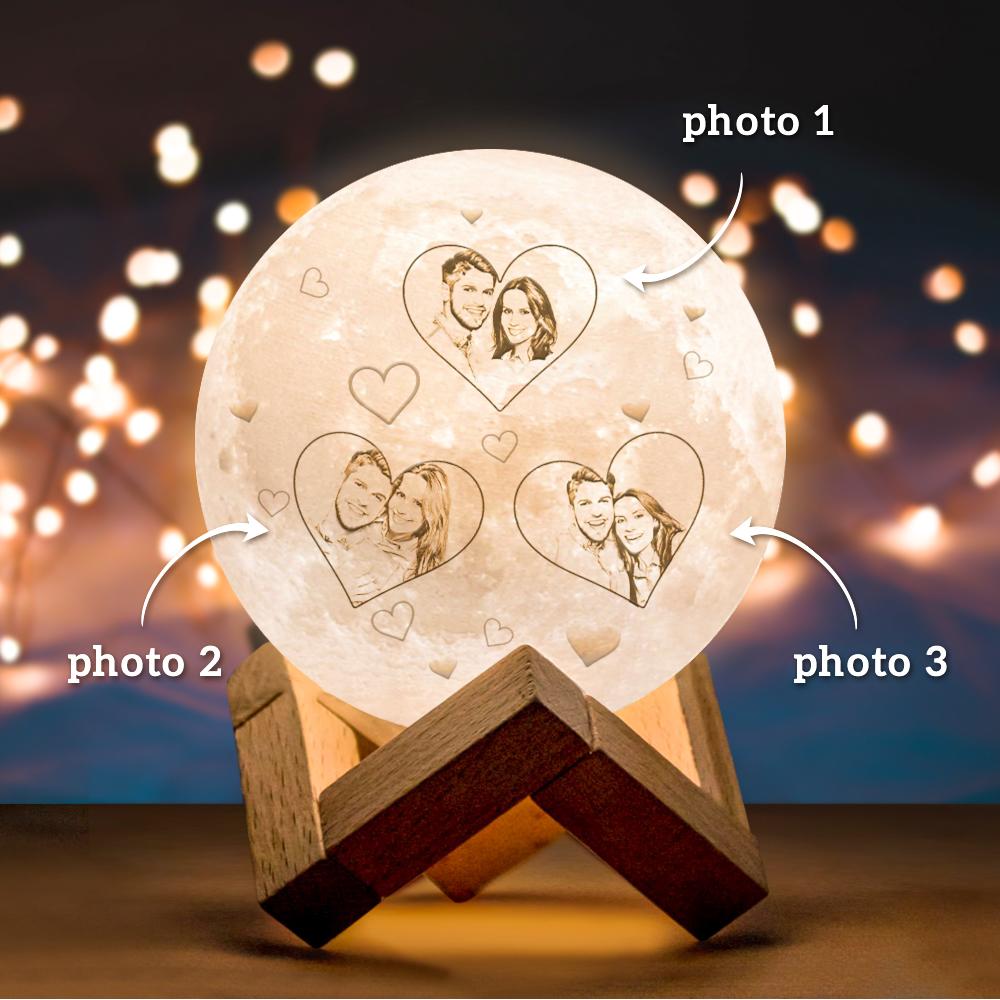 3D Photo Moon Star and Moon Lamp