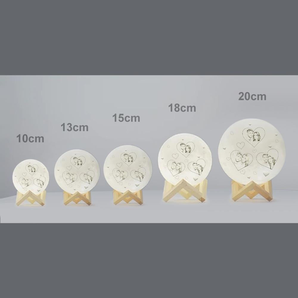 3D Photo Moon Star and Moon Lamp