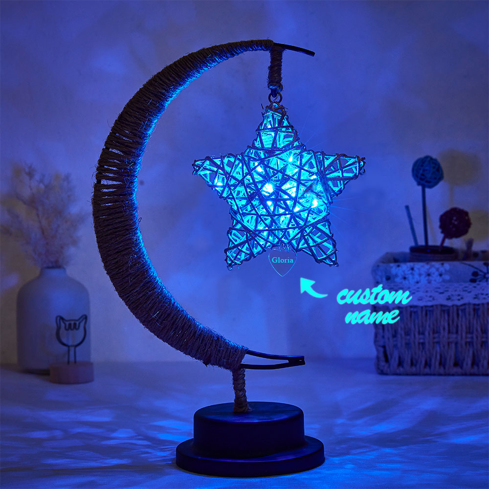 Star Moon Engraved Night Light