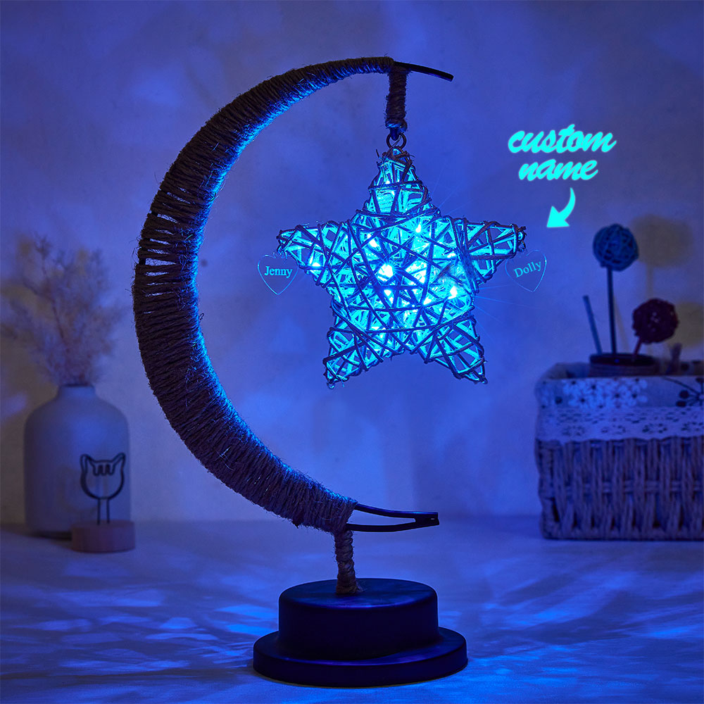 Star Moon Engraved Night Light