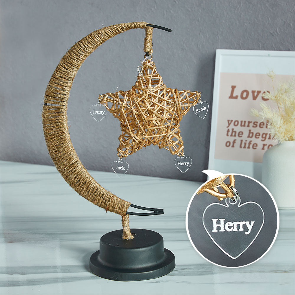 Star Moon Engraved Night Light