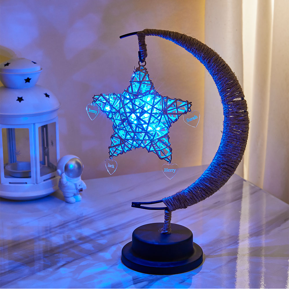 Star Moon Engraved Night Light
