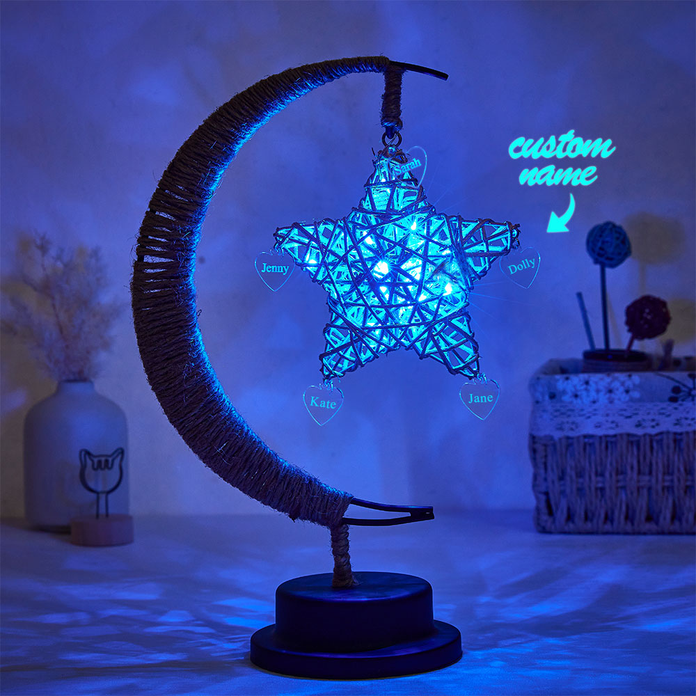 Star Moon Engraved Night Light