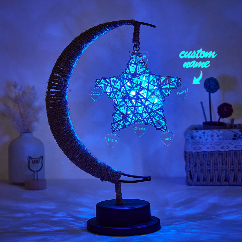 Star Moon Engraved Night Light