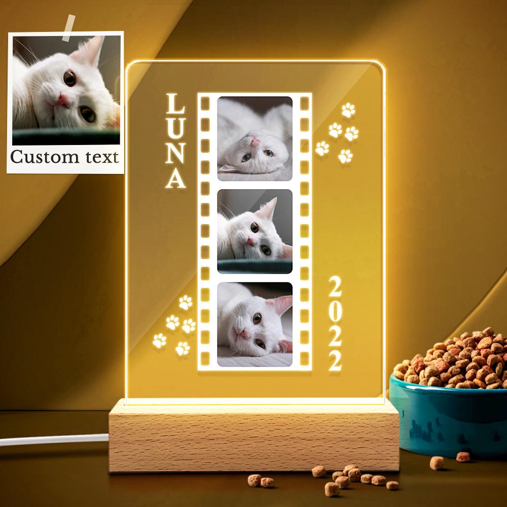 Cat Photo Lamp Acrylic Night Light