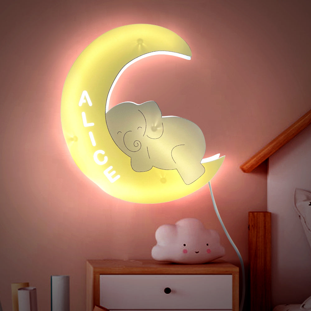 Baby Elephant Wall Night Light