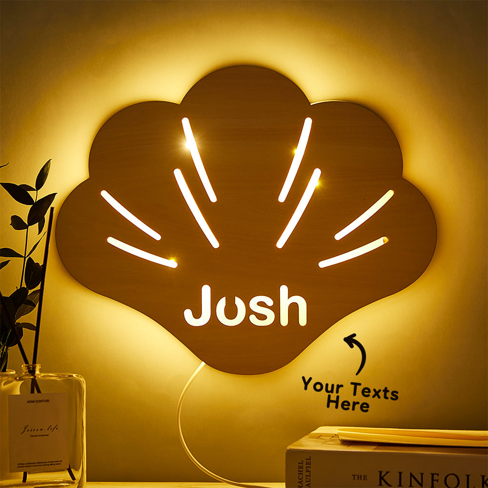 Shell Model Wooden Frame Lamp