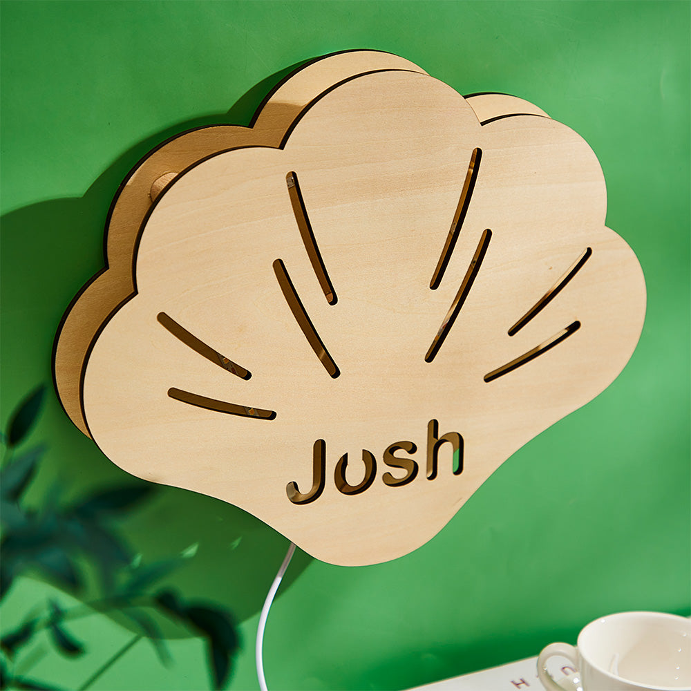 Shell Model Wooden Frame Lamp
