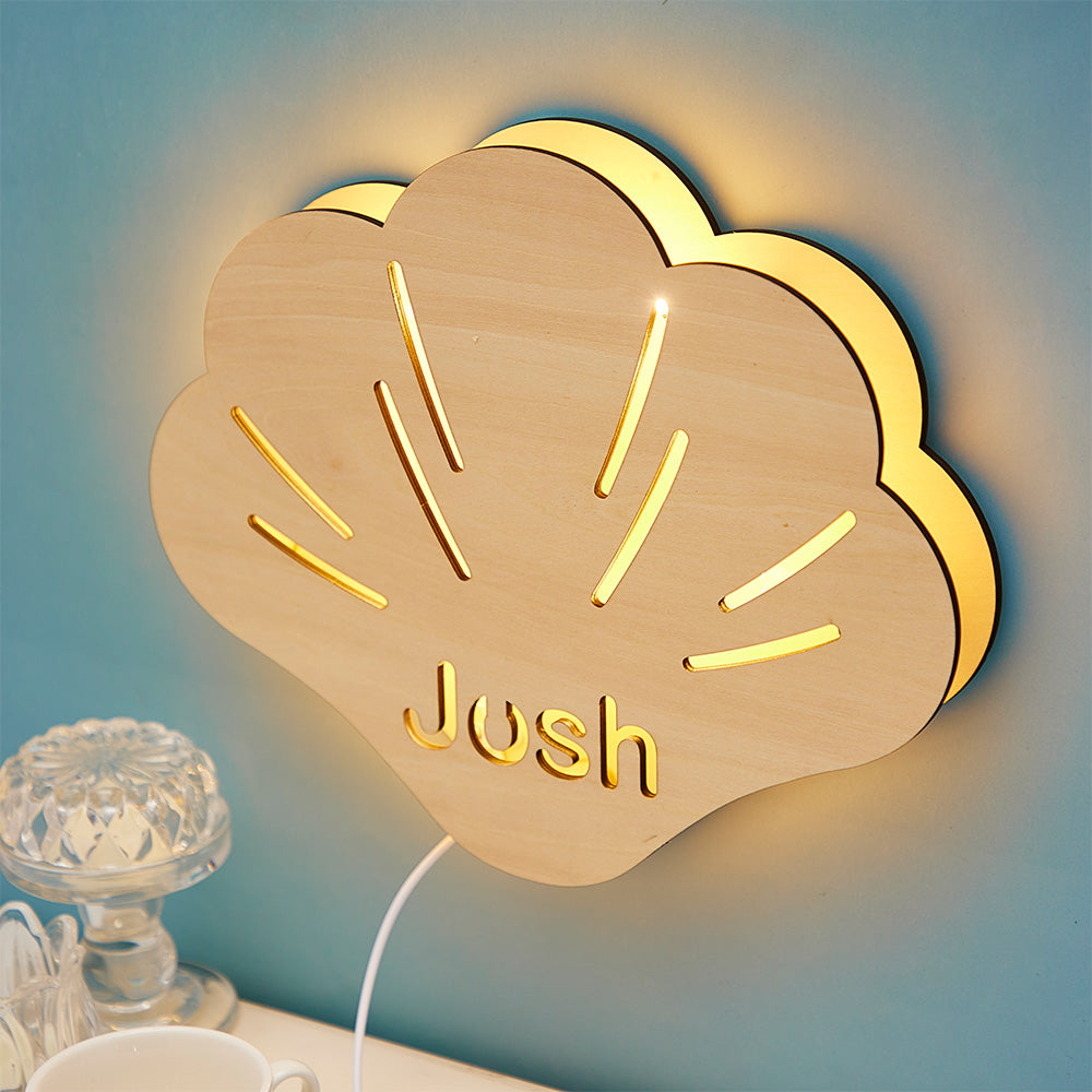 Shell Model Wooden Frame Lamp