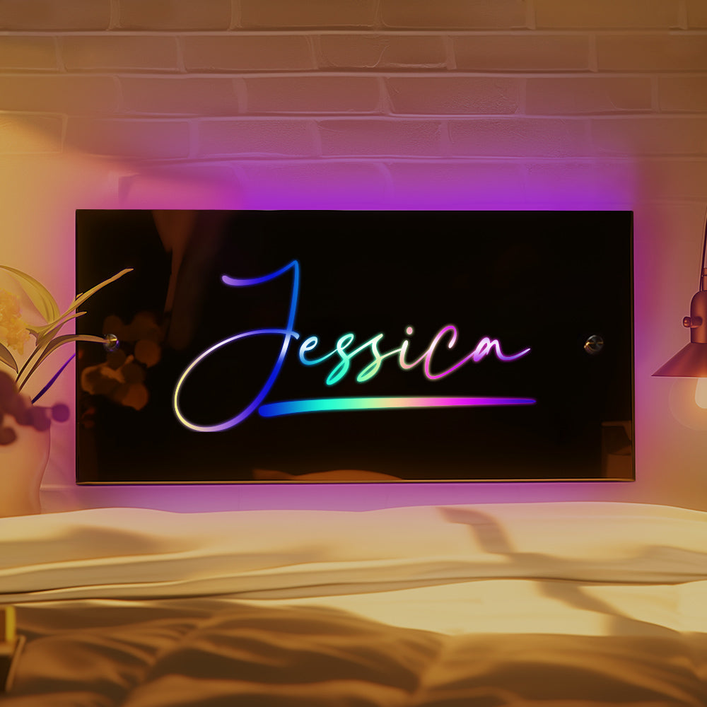 Name Mirror Light