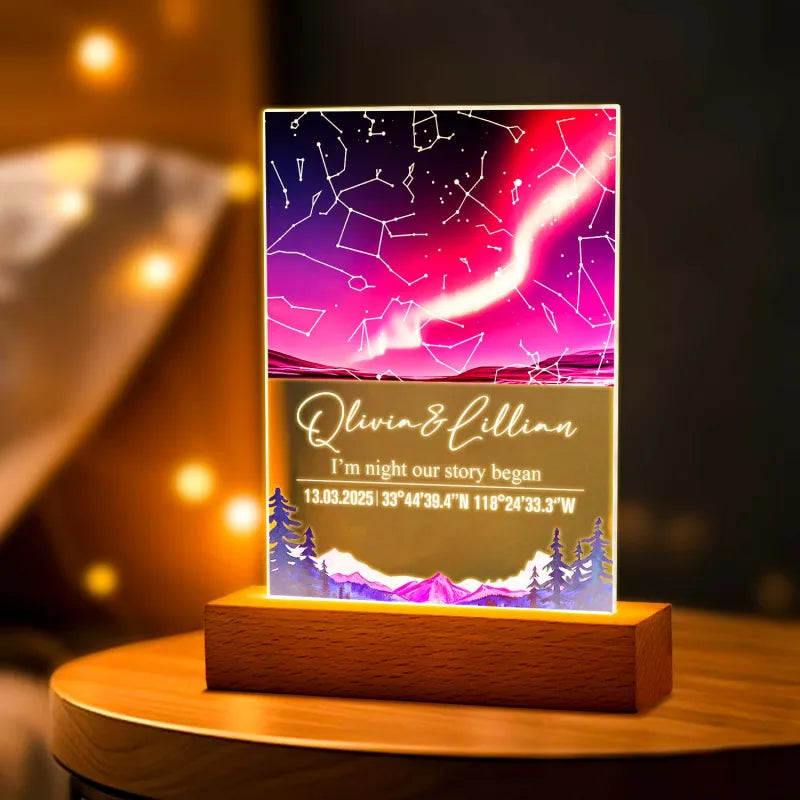 Star Map Acrylic QR Lamp