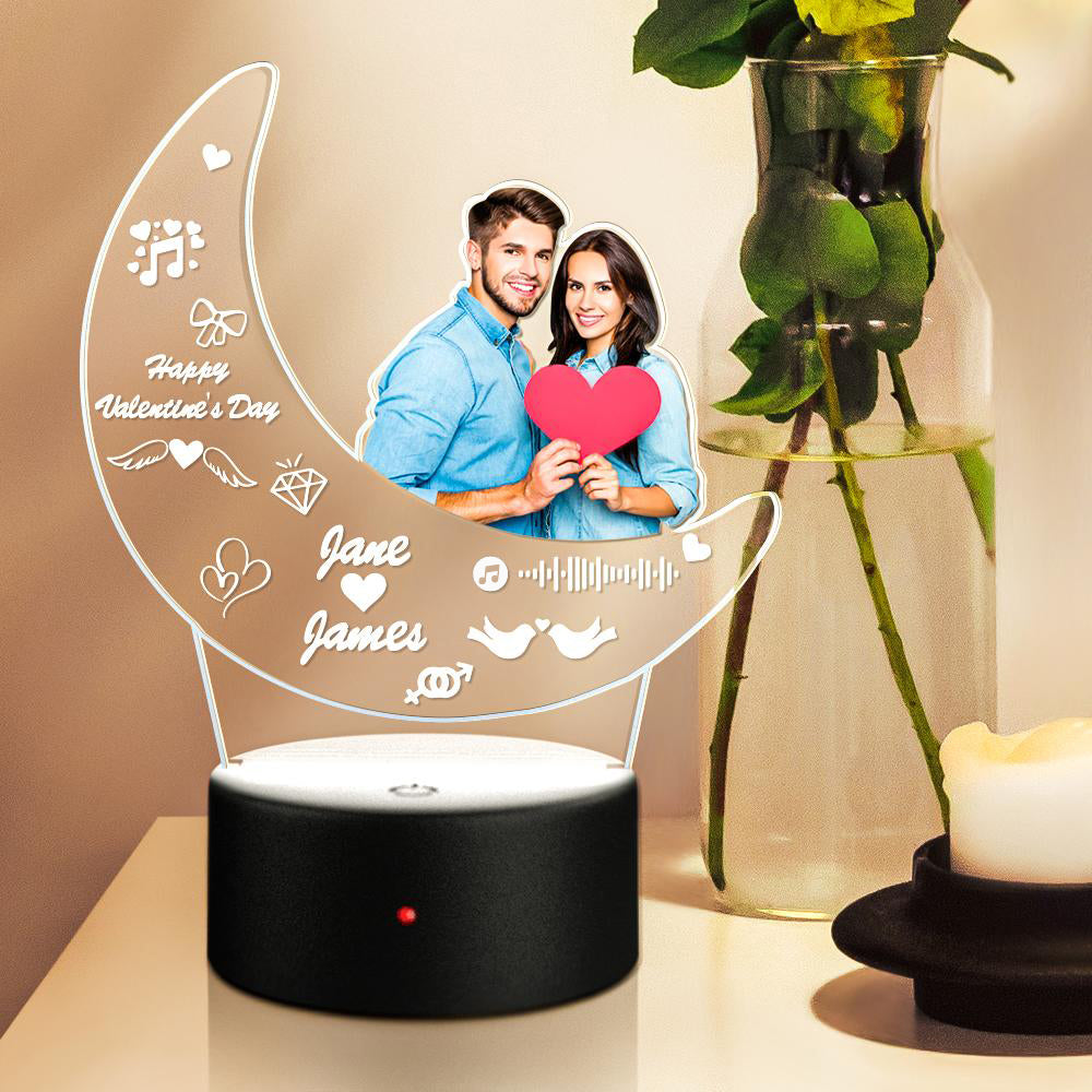 Glass Plaque Moon Night Light