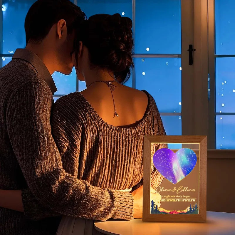 Star Map Acrylic QR Lamp