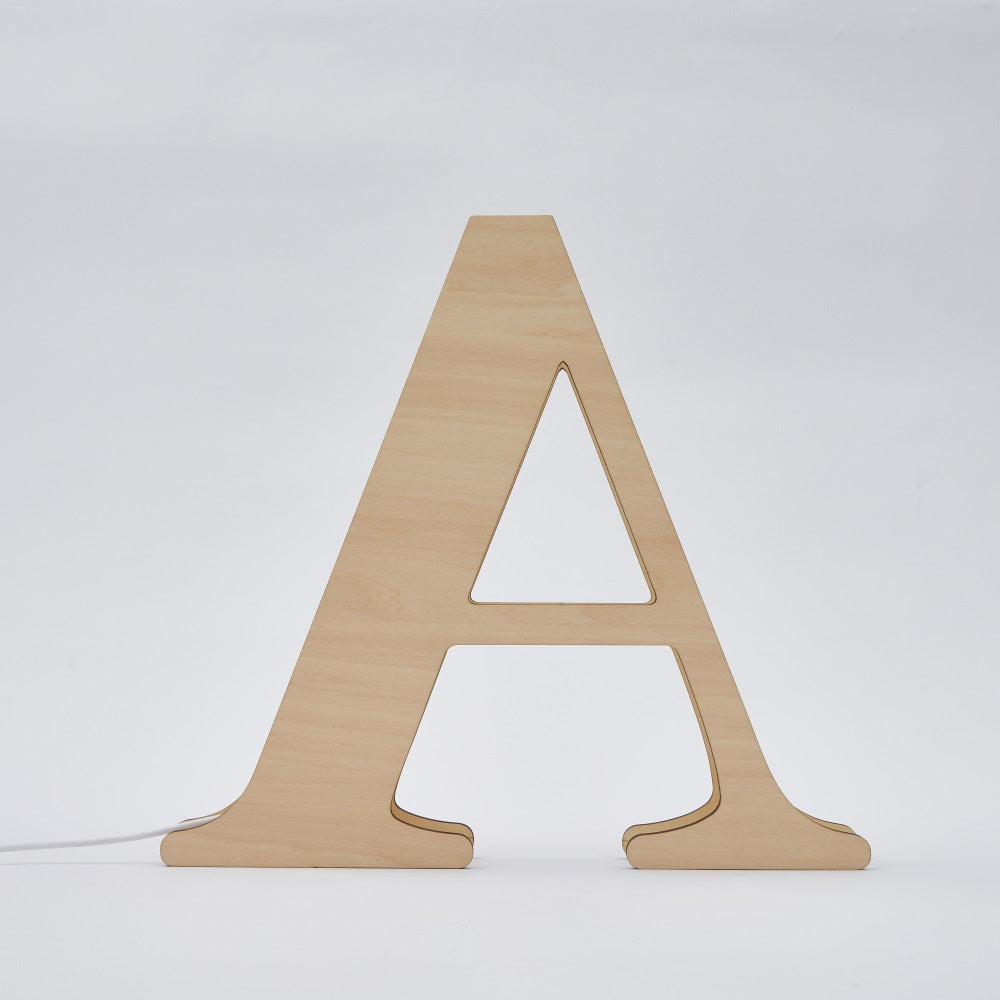 Wooden Letter Wooden Frame Lamp