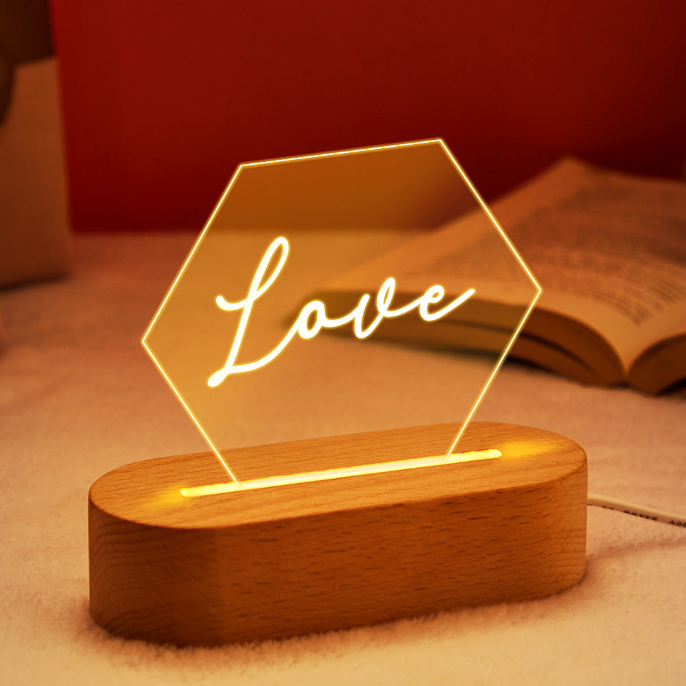 Hexagonal Acrylic Night Light