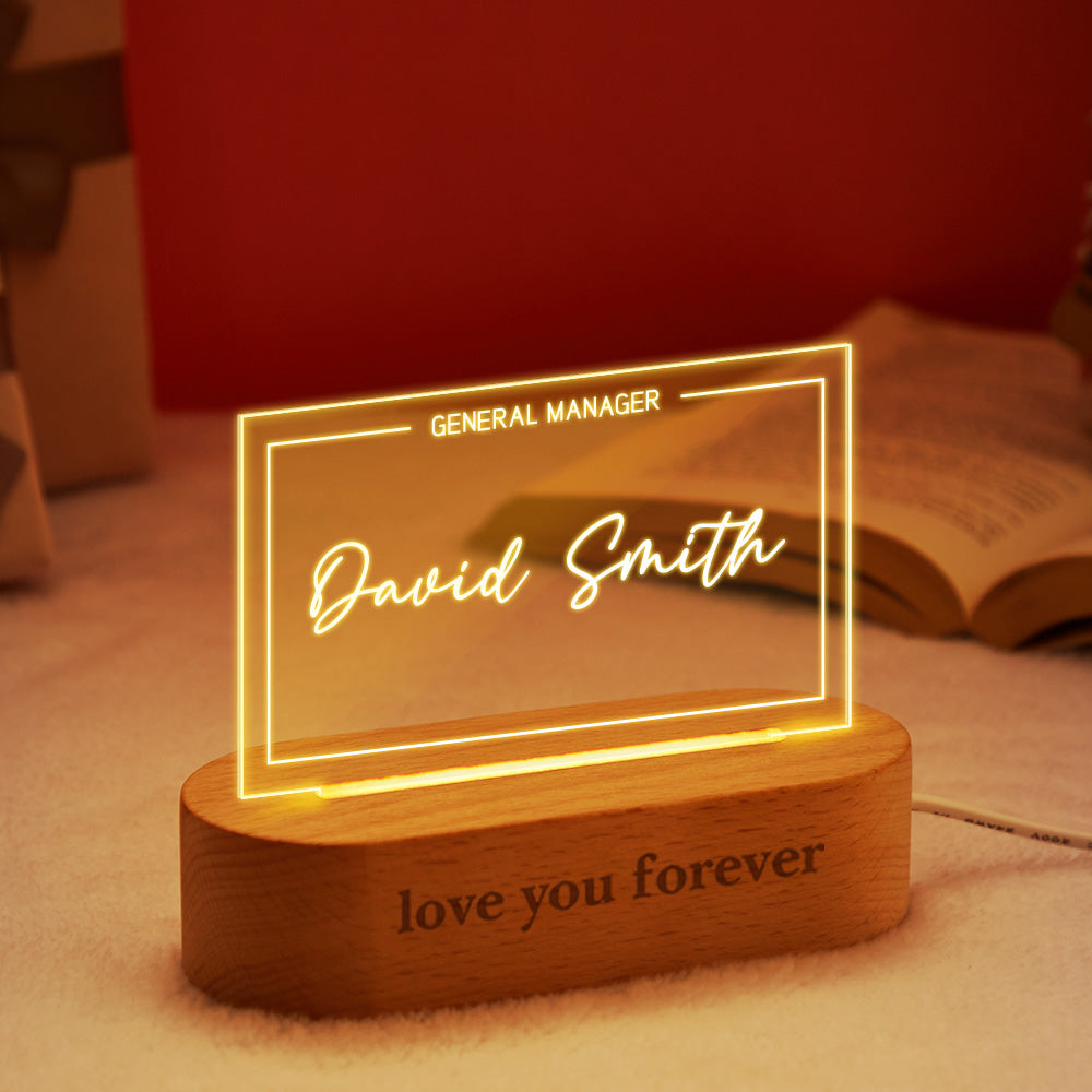 Office Plaque Acrylic QR Lamp
