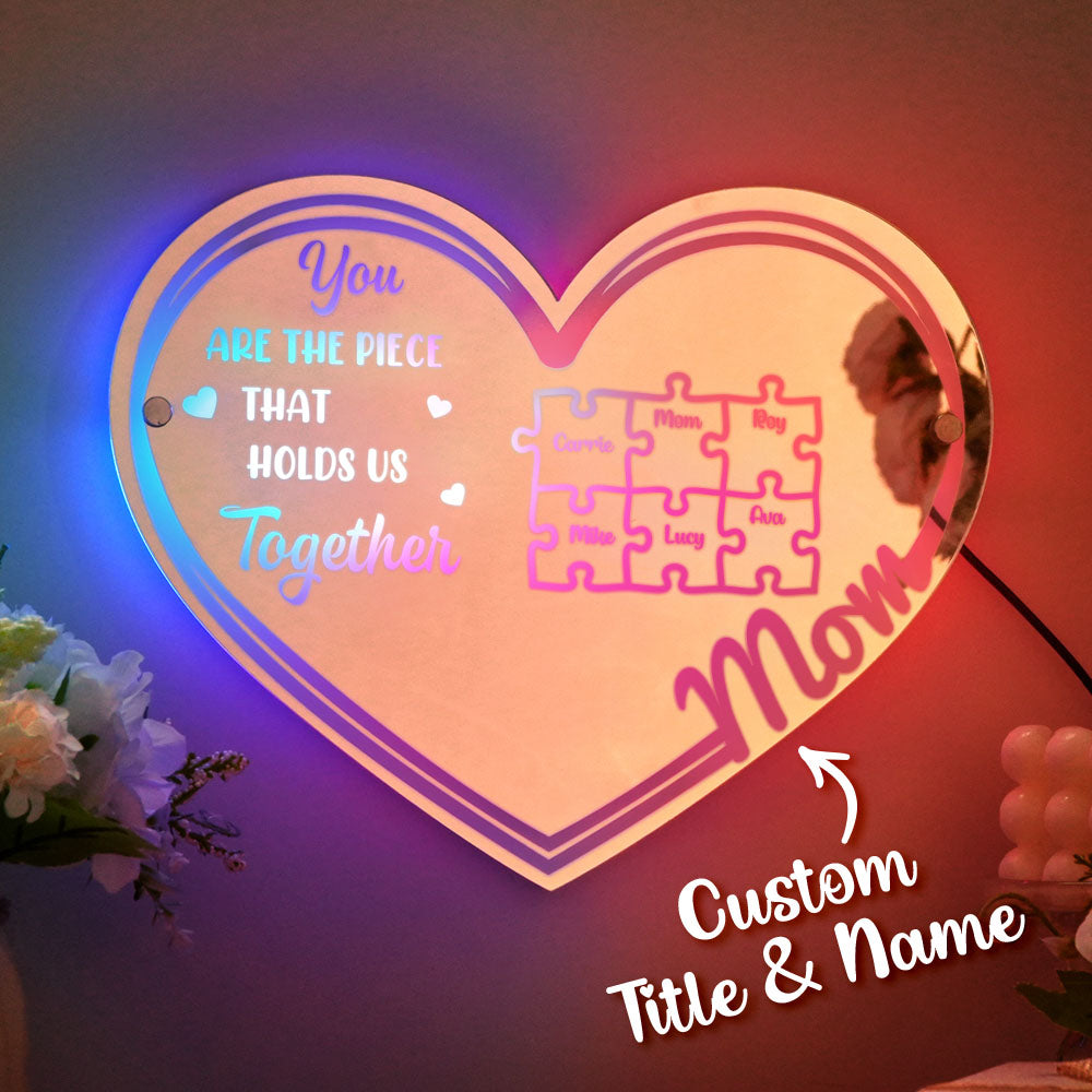 Mom Puzzle Mirror Light