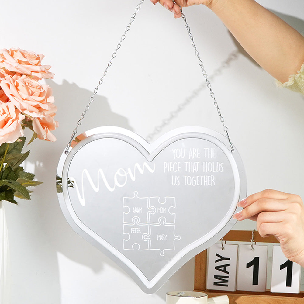 Mom Neon Puzzle Mirror Light