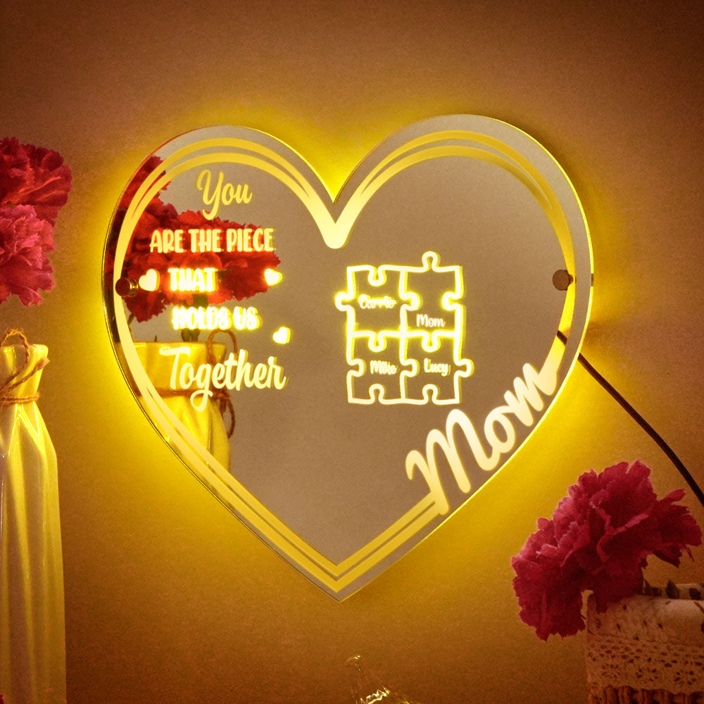 Mom Puzzle Mirror Light