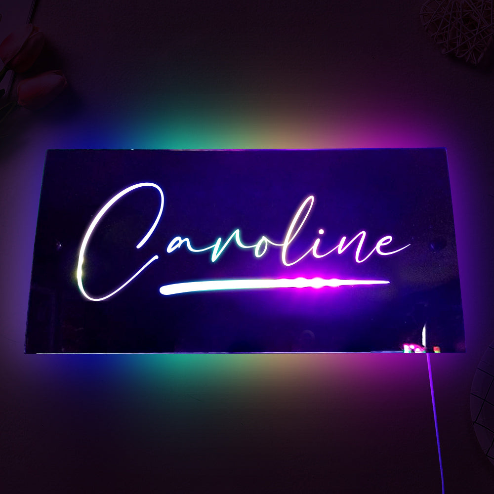 Name Mirror Light