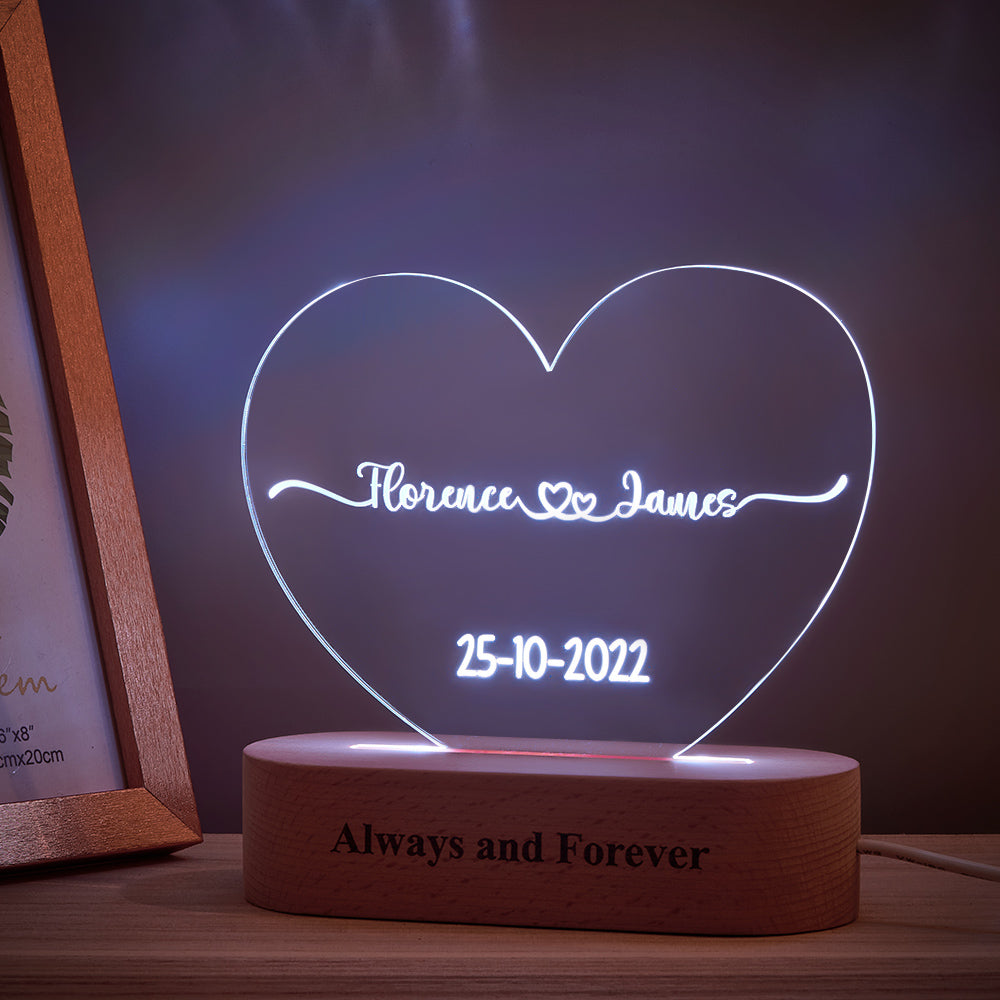 Heart Acrylic QR Lamp