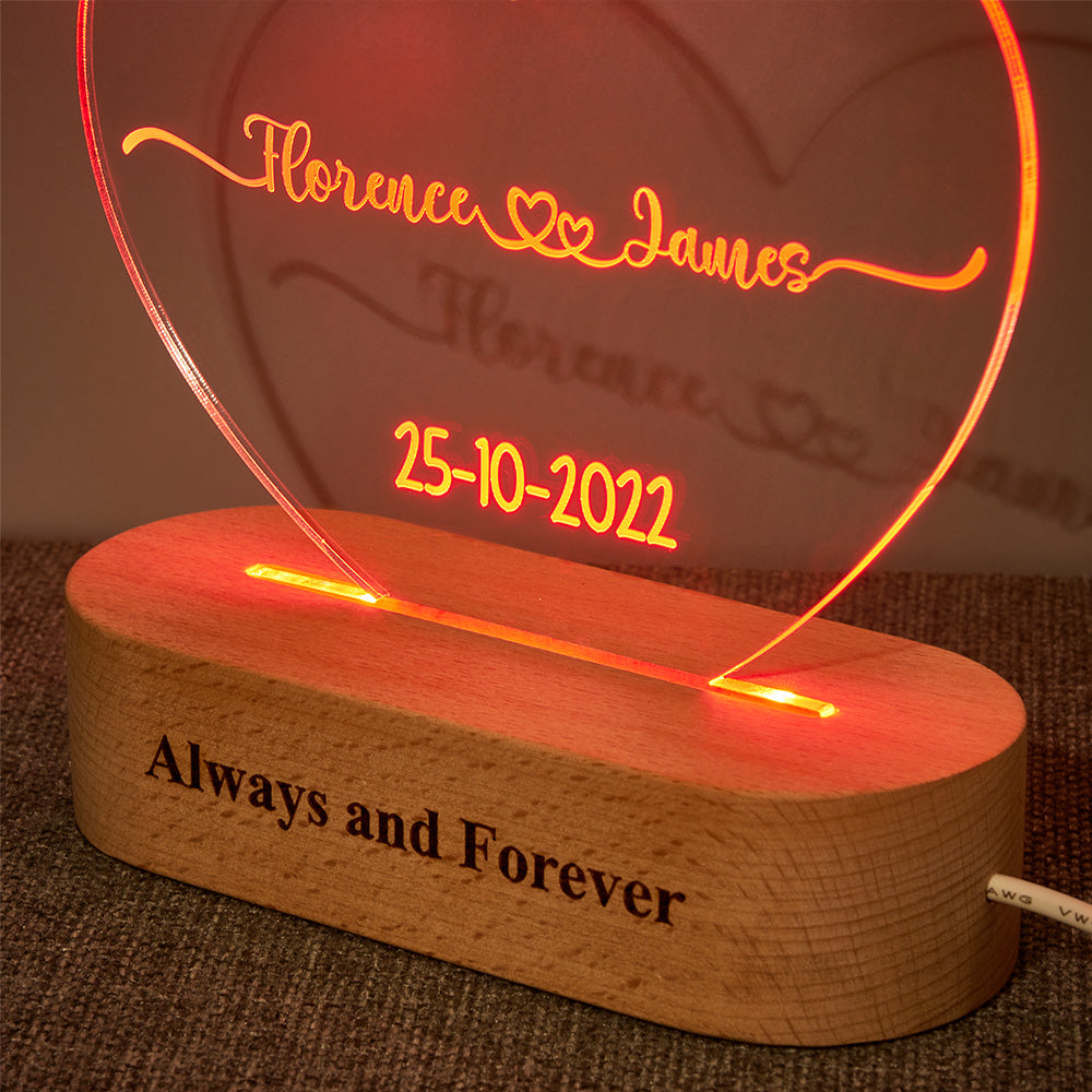 Heart Acrylic QR Lamp