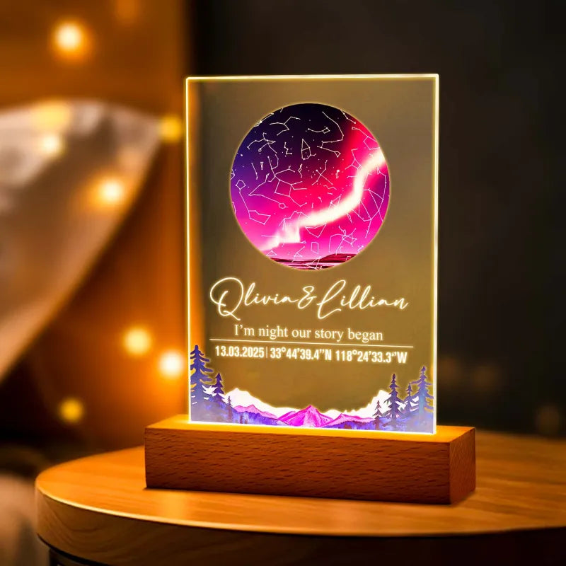 Star Map Acrylic QR Lamp