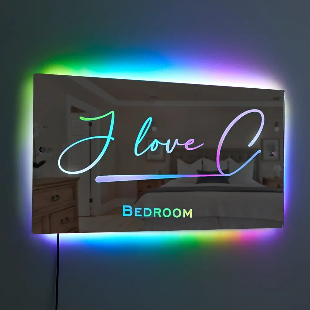 Name Mirror Light