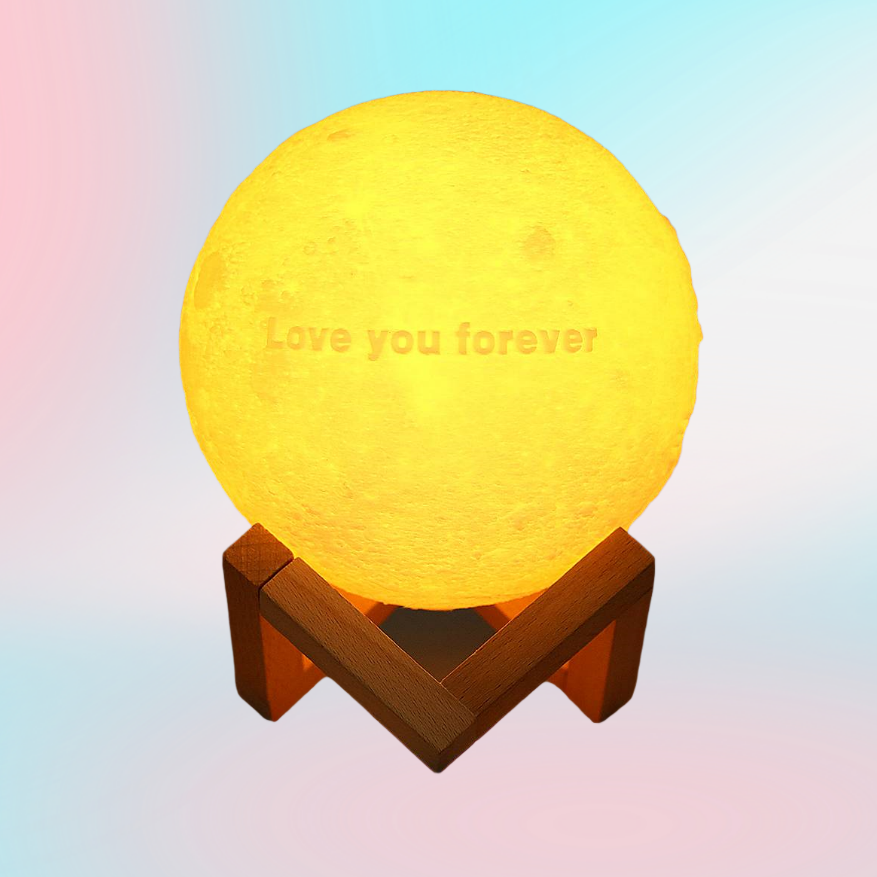Text Moon Star and Moon Lamp