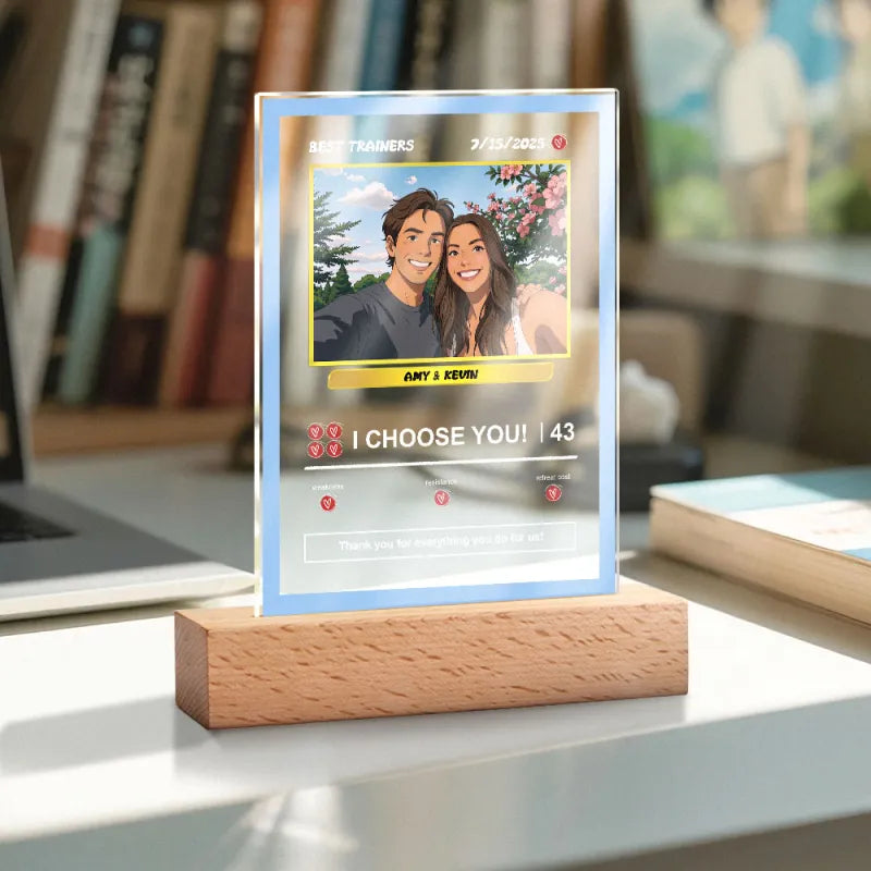 Poke Card Acrylic QR Lamp