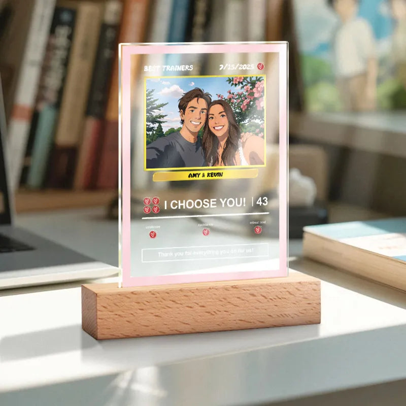 Poke Card Acrylic QR Lamp