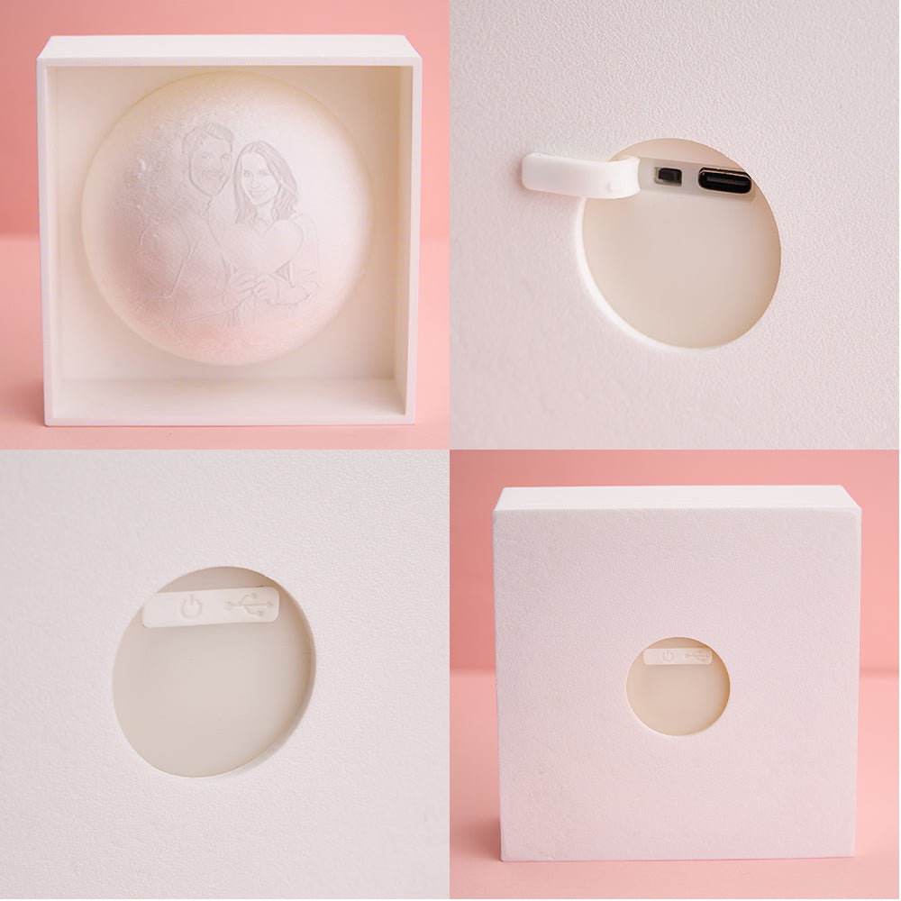 Rose Heart Acrylic Night Light