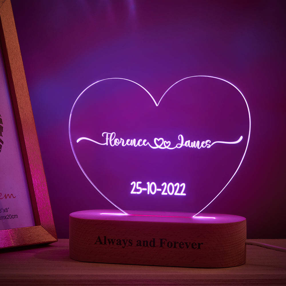 Heart Acrylic QR Lamp