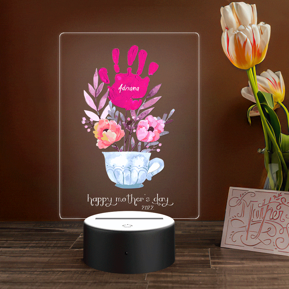 Name and Date Handprint Night Light