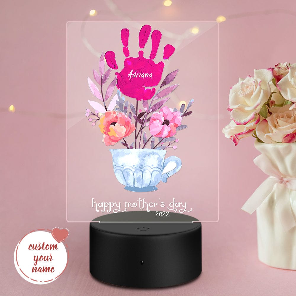 Name and Date Handprint Night Light
