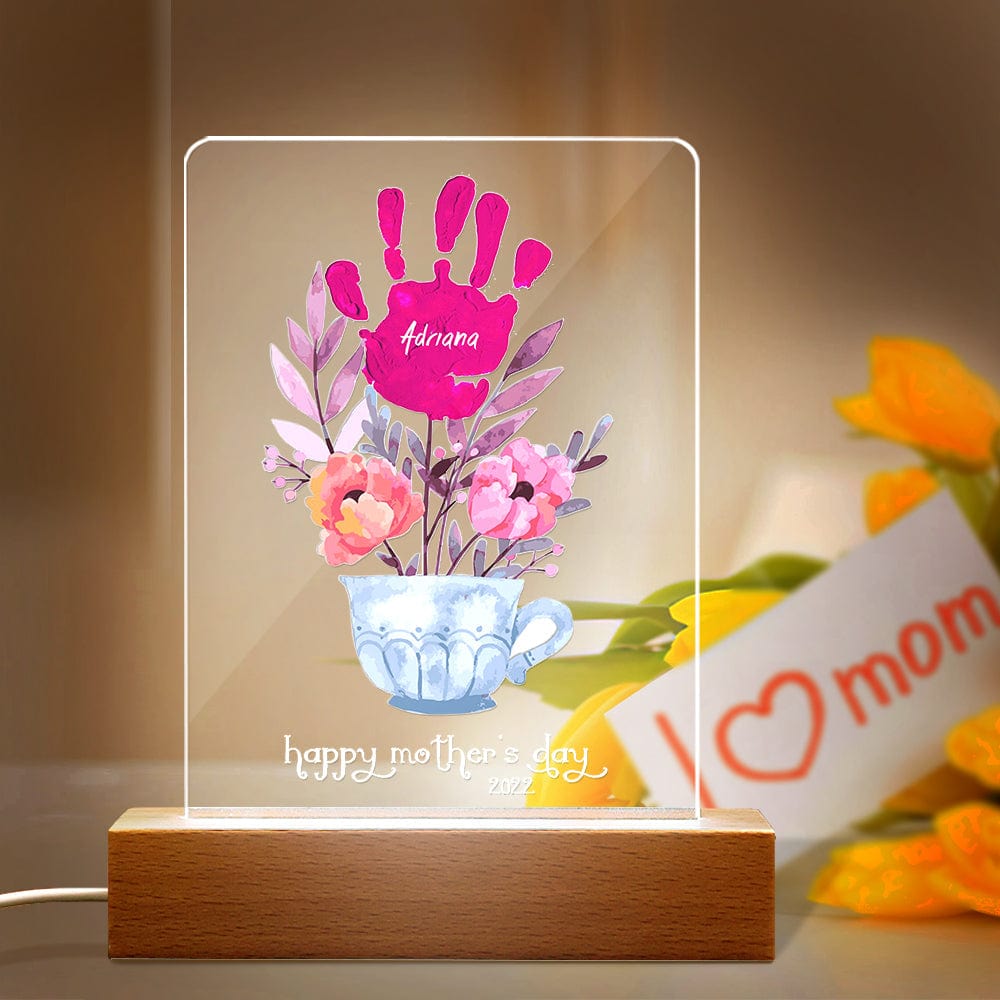 Name and Date Handprint Night Light