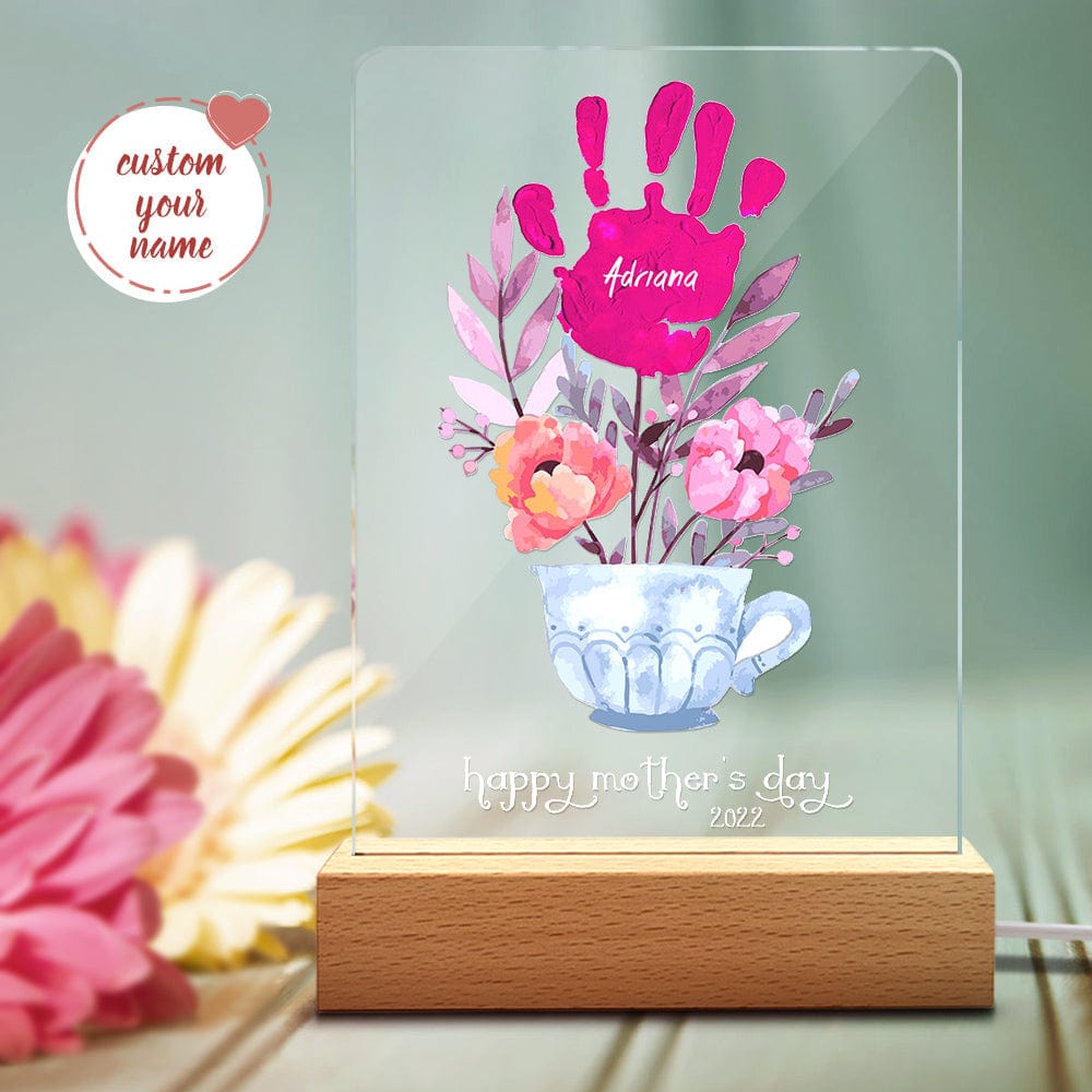 Name and Date Handprint Night Light